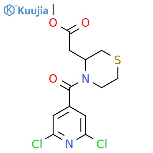 Methyl 2-[4-(2,6-dichloropyridine-4-carbonyl)thiomorpholin-3-yl]acetate structure