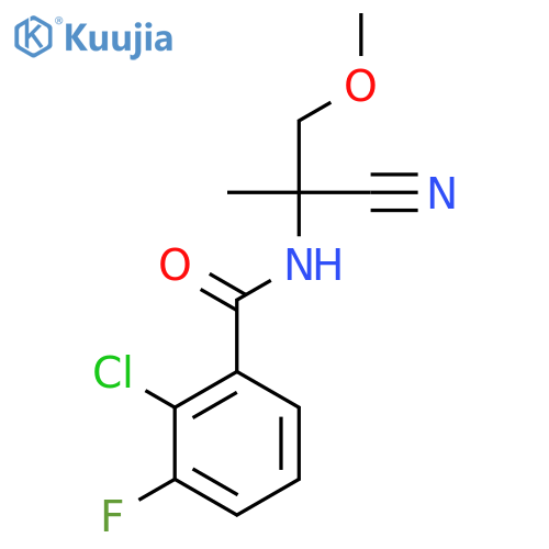 2-chloro-N-(1-cyano-2-methoxy-1-methylethyl)-3-fluorobenzamide structure