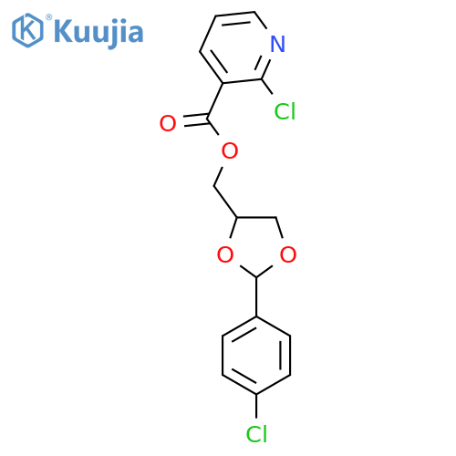 [2-(4-Chlorophenyl)-1,3-dioxolan-4-yl]methyl 2-chloropyridine-3-carboxylate structure