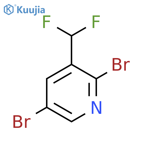2,5-Dibromo-3-(difluoromethyl)pyridine structure