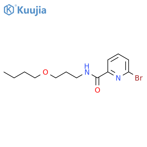 6-bromo-N-(3-butoxypropyl)pyridine-2-carboxamide structure