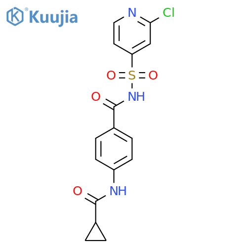 N-[(2-chloropyridin-4-yl)sulfonyl]-4-cyclopropaneamidobenzamide structure