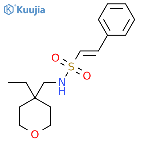 N-[(4-ethyloxan-4-yl)methyl]-2-phenylethene-1-sulfonamide structure