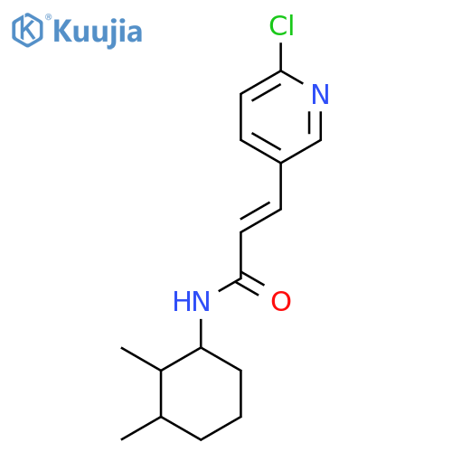 3-(6-chloropyridin-3-yl)-N-(2,3-dimethylcyclohexyl)prop-2-enamide structure