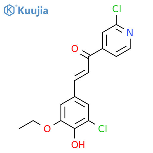 3-(3-Chloro-5-ethoxy-4-hydroxyphenyl)-1-(2-chloropyridin-4-yl)prop-2-en-1-one structure