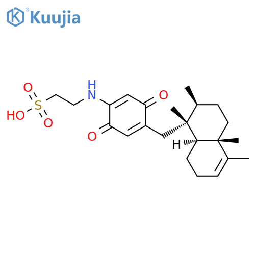 Ethanesulfonic acid,2-[[4-[[(1R,2S,4aS,8aS)-1,2,3,4,4a,7,8,8a-octahydro-1,2,4a,5-tetramethyl-1-naphthalenyl]methyl]-3,6-dioxo-1,4-cyclohexadien-1-yl]amino]- structure