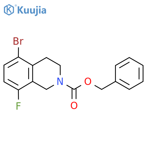 Benzyl 5-bromo-8-fluoro-1,2,3,4-tetrahydroisoquinoline-2-carboxylate structure