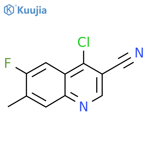 4-Chloro-6-fluoro-7-methylquinoline-3-carbonitrile structure