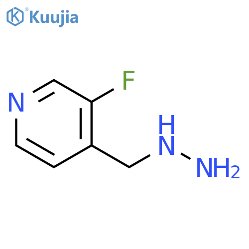 3-fluoro-4-(hydrazinylmethyl)pyridine structure