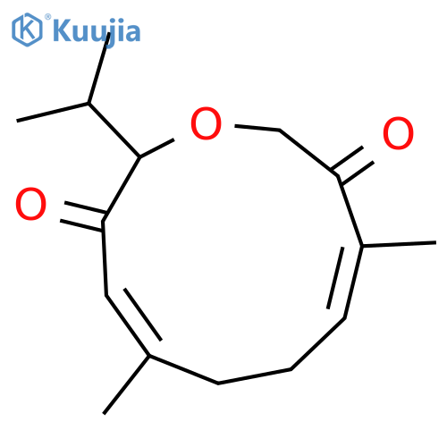 Oxacycloundeca-4,8-diene-3,10-dione,5,9-dimethyl-2-(1-methylethyl)-, (2S,4E,8E)- structure