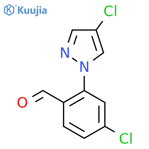 4-Chloro-2-(4-chloro-1H-pyrazol-1-yl)benzaldehyde structure