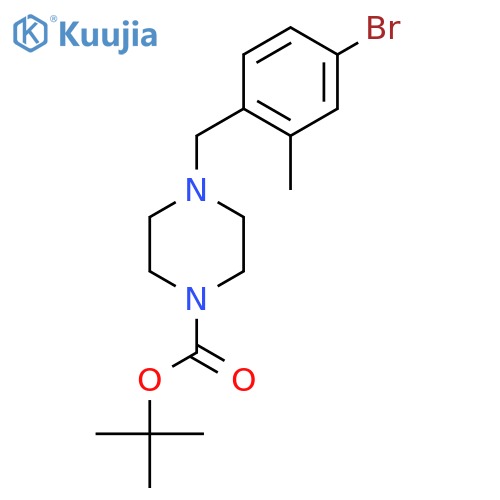 tert-Butyl 4-(4-bromo-2-methylphenyl)methylpiperazine-1-carboxylate structure