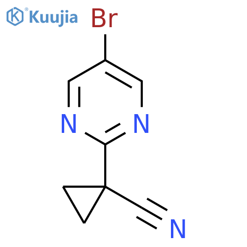 1-(5-Bromopyrimidin-2-YL)cyclopropanecarbonitrile structure