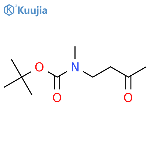 Tert-Butyl methyl(3-oxobutyl)carbamate structure