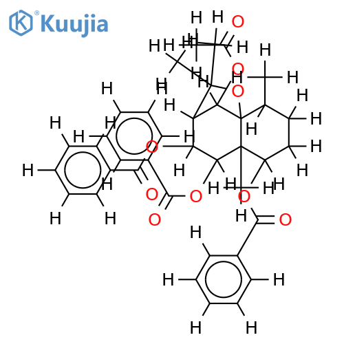 (1S,4R,5S,6R,7R,8R,9S,10S)-6-acetoxy-1,8,9-tribenzoyloxydihydro-beta-agarofuran structure
