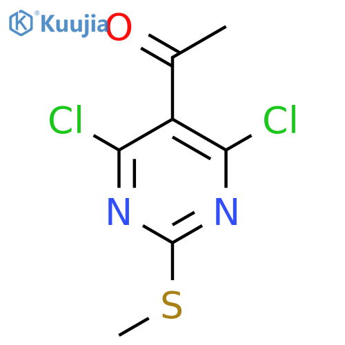 1-(4,6-Dichloro-2-(methylthio)pyrimidin-5-yl)ethanone structure
