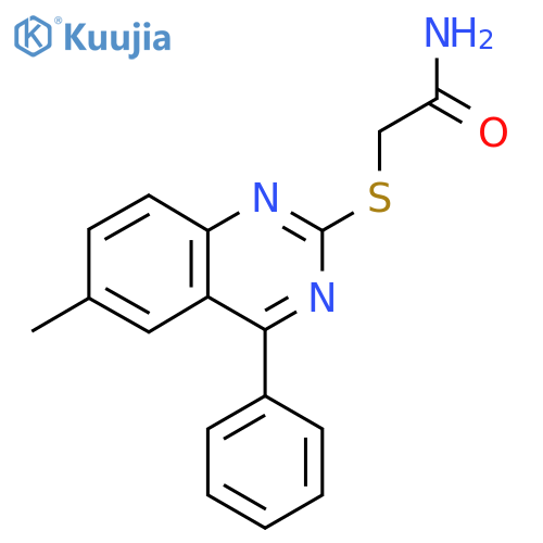 2-((6-Methyl-4-phenylquinazolin-2-yl)thio)acetamide structure