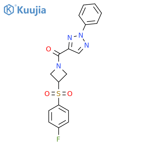 4-3-(4-fluorobenzenesulfonyl)azetidine-1-carbonyl-2-phenyl-2H-1,2,3-triazole structure