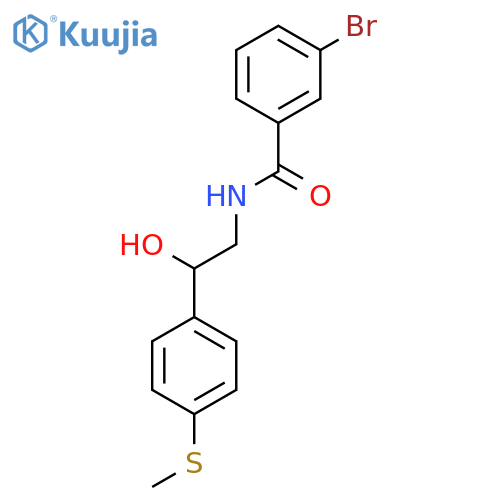 3-bromo-N-{2-hydroxy-2-4-(methylsulfanyl)phenylethyl}benzamide structure