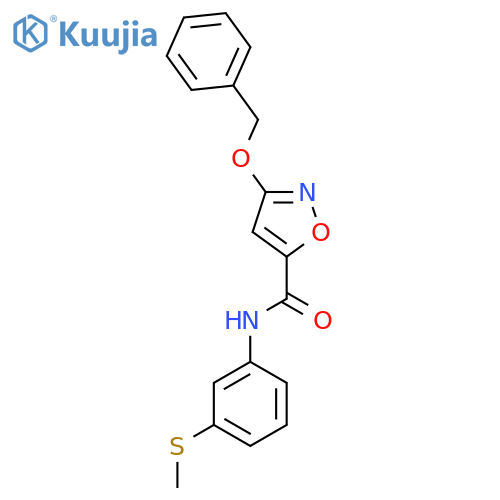 3-(benzyloxy)-N-3-(methylsulfanyl)phenyl-1,2-oxazole-5-carboxamide structure