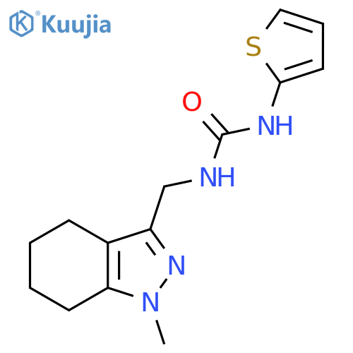 3-(1-methyl-4,5,6,7-tetrahydro-1H-indazol-3-yl)methyl-1-(thiophen-2-yl)urea structure