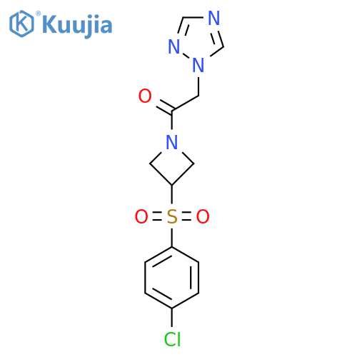 1-3-(4-chlorobenzenesulfonyl)azetidin-1-yl-2-(1H-1,2,4-triazol-1-yl)ethan-1-one structure