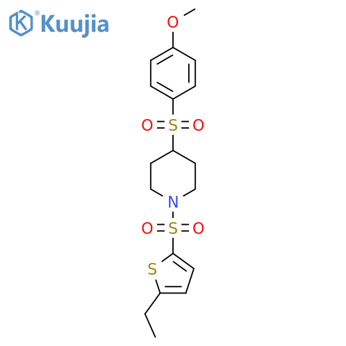 1-(5-ethylthiophen-2-yl)sulfonyl-4-(4-methoxybenzenesulfonyl)piperidine structure