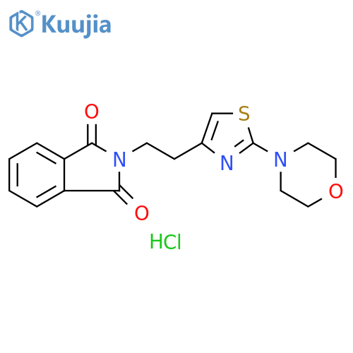2-{2-[2-(morpholin-4-yl)-1,3-thiazol-4-yl]ethyl}-2,3-dihydro-1H-isoindole-1,3-dione hydrochloride structure