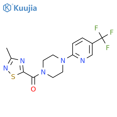 1-(3-methyl-1,2,4-thiadiazole-5-carbonyl)-4-5-(trifluoromethyl)pyridin-2-ylpiperazine structure