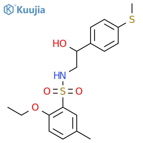 2-ethoxy-N-{2-hydroxy-2-4-(methylsulfanyl)phenylethyl}-5-methylbenzene-1-sulfonamide structure