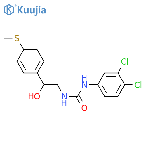 3-(3,4-dichlorophenyl)-1-{2-hydroxy-2-[4-(methylsulfanyl)phenyl]ethyl}urea structure