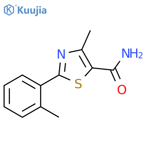 4-methyl-2-(2-methylphenyl)-1,3-thiazole-5-carboxamide structure