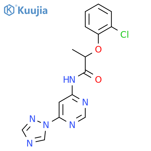 2-(2-chlorophenoxy)-N-6-(1H-1,2,4-triazol-1-yl)pyrimidin-4-ylpropanamide structure