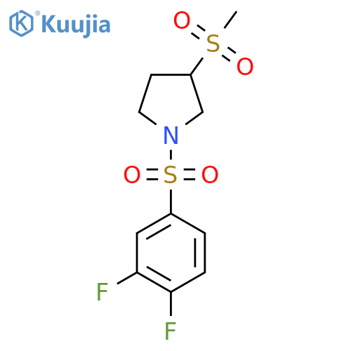 1-(3,4-difluorobenzenesulfonyl)-3-methanesulfonylpyrrolidine structure