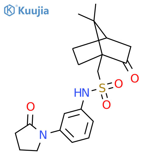 1-{7,7-dimethyl-2-oxobicyclo2.2.1heptan-1-yl}-N-3-(2-oxopyrrolidin-1-yl)phenylmethanesulfonamide structure