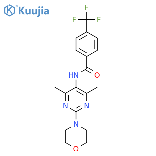 N-4,6-dimethyl-2-(morpholin-4-yl)pyrimidin-5-yl-4-(trifluoromethyl)benzamide structure
