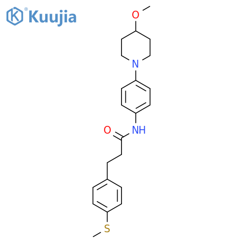 N-4-(4-methoxypiperidin-1-yl)phenyl-3-4-(methylsulfanyl)phenylpropanamide structure