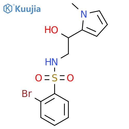 2-bromo-N-2-hydroxy-2-(1-methyl-1H-pyrrol-2-yl)ethylbenzene-1-sulfonamide structure