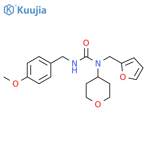 3-[(furan-2-yl)methyl]-1-[(4-methoxyphenyl)methyl]-3-(oxan-4-yl)urea structure