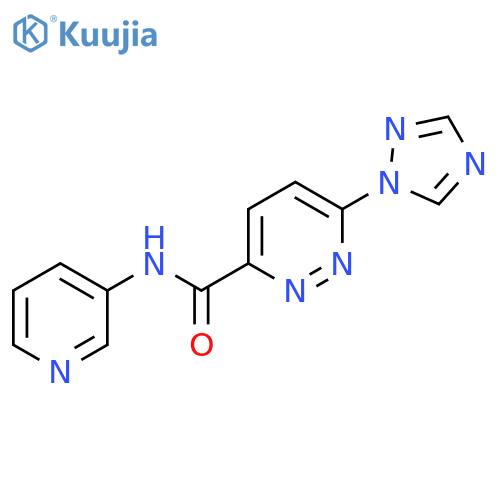 N-(pyridin-3-yl)-6-(1H-1,2,4-triazol-1-yl)pyridazine-3-carboxamide structure