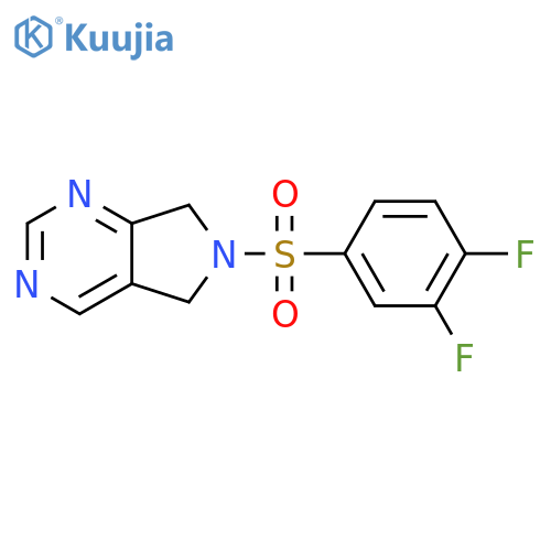 6-(3,4-difluorobenzenesulfonyl)-5H,6H,7H-pyrrolo3,4-dpyrimidine structure