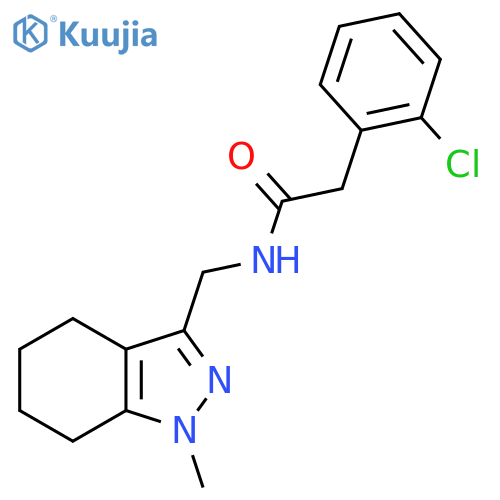 2-(2-chlorophenyl)-N-(1-methyl-4,5,6,7-tetrahydro-1H-indazol-3-yl)methylacetamide structure