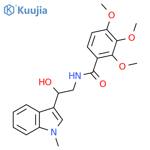 N-2-hydroxy-2-(1-methyl-1H-indol-3-yl)ethyl-2,3,4-trimethoxybenzamide structure