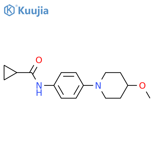 N-[4-(4-methoxypiperidin-1-yl)phenyl]cyclopropanecarboxamide structure