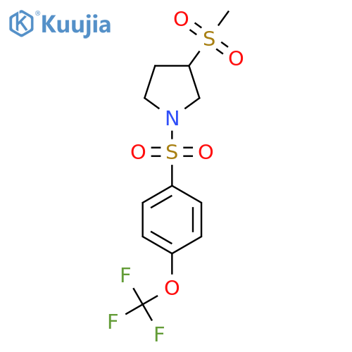 3-methanesulfonyl-1-4-(trifluoromethoxy)benzenesulfonylpyrrolidine structure