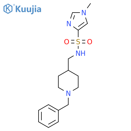 N-(1-benzylpiperidin-4-yl)methyl-1-methyl-1H-imidazole-4-sulfonamide structure