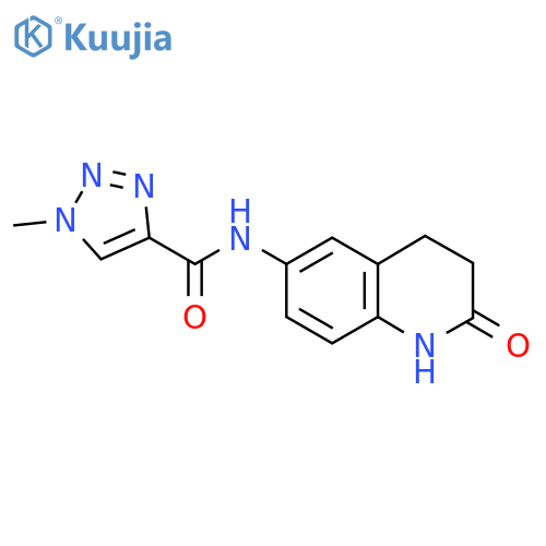 1-methyl-N-(2-oxo-1,2,3,4-tetrahydroquinolin-6-yl)-1H-1,2,3-triazole-4-carboxamide structure