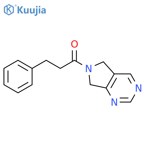 3-phenyl-1-{5H,6H,7H-pyrrolo3,4-dpyrimidin-6-yl}propan-1-one structure