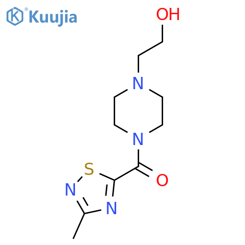 2-4-(3-methyl-1,2,4-thiadiazole-5-carbonyl)piperazin-1-ylethan-1-ol structure