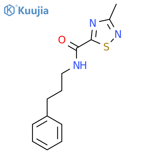 3-methyl-N-(3-phenylpropyl)-1,2,4-thiadiazole-5-carboxamide structure